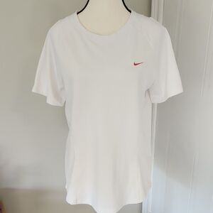 Nike Dryfit white athletic tee, size large